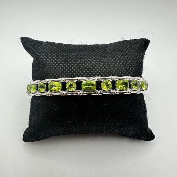 NWOT Arthur Court faceted peridot and sterling silver bracelet! - Picture 7 of 9